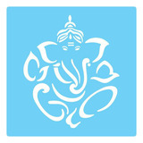 Stencil De Parede Tamako Ganesha - 55 X 55cm - Ref 366