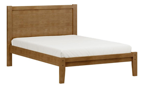 Cama De Casal 140cm Em Madeira Linha Prata