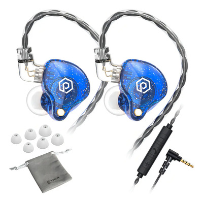 Popcorn Bass X8 Pro 3,5 Mm Audífonos Con Cable De Auriculares Con Volumen Ajustable\u002Fcambio De Pista Con Micrófono, Graves Potentes,cable Desmontable Azul | MercadoLibre
