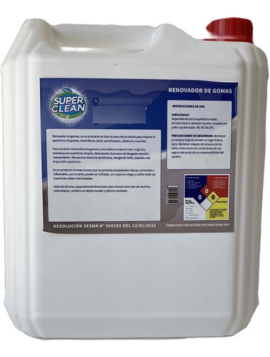 Renovador De Gomas Biodegradable   Superclean 5 Lts 