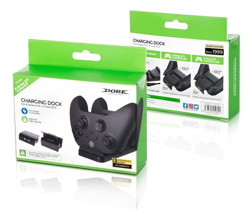 Base Dock Carregador 2 Controle Xbox Series S X +2 Bateria