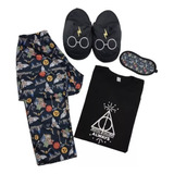 Combo Harry Potter Pijama Con Pantuflas Y Antifaz Unomásuno