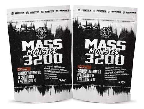 2x Hipercalorico  Monster 3200 Anticatabolic 3k Probiotica