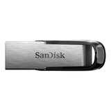 Memoria Usb Sandisk Ultra Flair 128gb 3.0 Plateado Y Negro