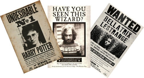 Nuevo Set 3 Posters Jumbo Harry Potter Dumbledore Sirius Hp