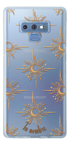 Funda Para Galaxy  Eclipse Sol Luna Astros Con Tu Nombre