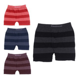 Pack X3 Boxer Niño Dufour Rayas Anchas A. 11869 T4/12