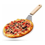 Pala De Pizza Redonda 30 Cm Acero Inox Con Mango De Madera