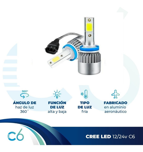 Kit Cree Led C6 H1 H4 H7 H11 9006 6ta Generacion