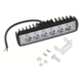 2 Pzs Faros De 6 Led Barra Linea Con Estrobo Para Auto 12v