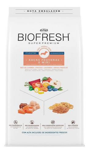 Alimento Biofresh Super Premium Para Cão Filhote De Raça Mini E Pequena Sabor Mix Em Sacola De 1kg