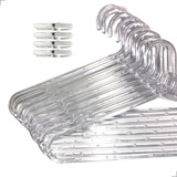 Kit 50 Cabides Transparente Cristal Acrílico Pronta Entrega