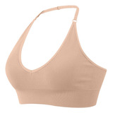 Brasier Deportivo Con Cuello Halter Para Mujer, Espalda