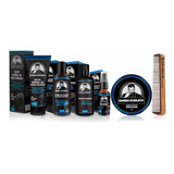 Kit Balm Óleo Shampoo Condicionador Cera Pente Barba Robusta