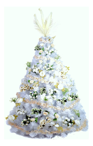 Árbolito De Navidad Bariloche 1,80 M + Kit Floral M7- Sheshu