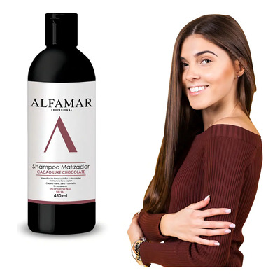 Shampoo Matizador Alfamar Cacao Luxe Sin Sal Para Cabello Castaño y Chocolate | Meses sin interés