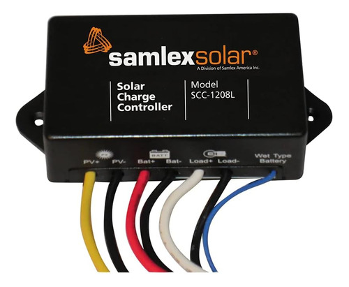 Samlex Scc-1208l Pv Controlador De Carga 12v 8a