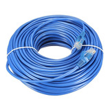 Cabo Rede Cat5e 30m Lan Internet Ethernet Rj45 Montado Azul