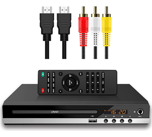 Leitor De Dvd Para Suporte De Tv 1080p Com Controle Remoto-/