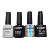 Kit Base Top Coat O Matte Cristal P Esmaltes Semipermanentes