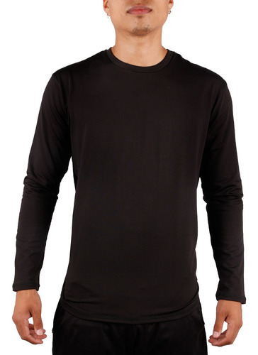 Remera Hombre Hifel Ml Termica Negro