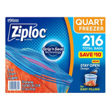 Bolsas Reutilizables Ziploc® P/congelar 1/4 De Galón 216pzs