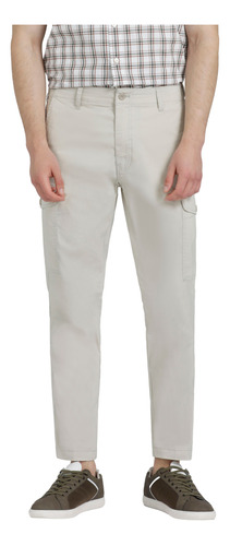 Pantalón Cargo Hombre Chino Tapered Slim Fit Beige Dockers