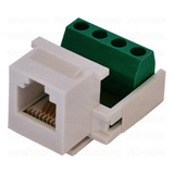 Pack 5x Conector Rj11 Hembra Con Bornera-p