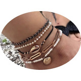 Tobilleras Cadena Tobillo Conchita Pulsera Sandalia Set