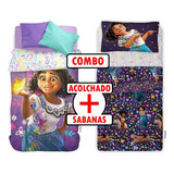 Combo Acolchado + Sabanas 1½ Plaza Disney Encanto Piñata