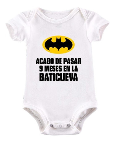 Body Personalizado Batman Baticueva Recien Nacido Disfraz