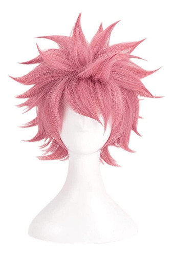 Anime Fairy Tail Cosplay Peluca, End Natsu Pink Fluffy Pelo