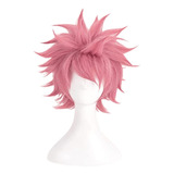 Anime Fairy Tail Cosplay Peluca, End Natsu Pink Fluffy Pelo