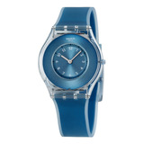 Reloj Swatch Para Mujer Kin Dive-in Sfs103, Tablero Color