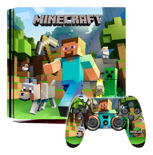 Skin/adhesivo - Ps4 - Combo - Minecraft