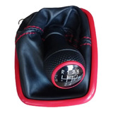 Perilla+funda+base Negro/rojo En Piel Golf Gti A4/jetta A4/5