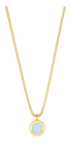 Collar Jason Hyde Ocean Cadena Chapada Oro 18k Charm Blanco