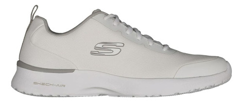 Tenis Skechers Escolar Blanco Hombre 232007 Memoryfoam Moda