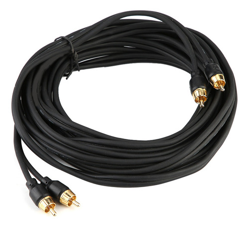 Cable De Señal De Audio Rca Negro De 5 Metros Para Automóvil