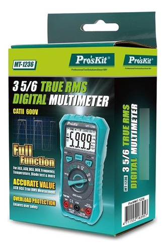 Multimetro Digital Proskit 35/6 True Rms Mt -1236