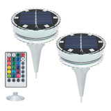 2pcs Luces Solares Para Piscina, Luz Led Flotante Con