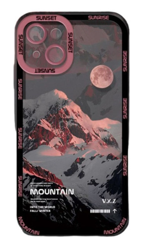 Funda Aesthetic Tipo Retro Paisaje Nevado Para iPhone 6 A 13