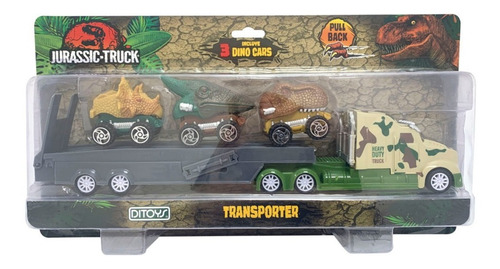 Camion Transporta Dinosaurios Dino Car Jurassic Truck Ditoys