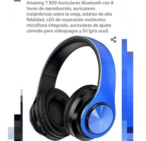 Auriculares Diadema Inalambrico Bluetooth Con Led Rgb