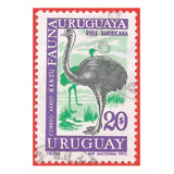 1970. Estampilla Ñandú, Uruguay. Slg1