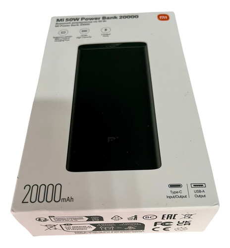 Xiaomi Powerbank Mi50w Bateria Externa 20000mah Carga Rapida