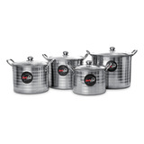 Juego De 4 Ollas Acero Inox Tapa Hot Spot 5 7 10 Y 13 Litros