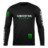 Polera Manga Larga Monster Enegy