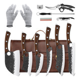 Set 12 Cuchillos Chef Acero Alto Carbono, Forjados