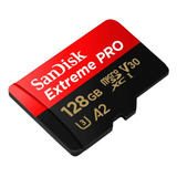 Cartão Memória 128gb Micro Sd Extreme Pro 200mbs V30 Sandisk